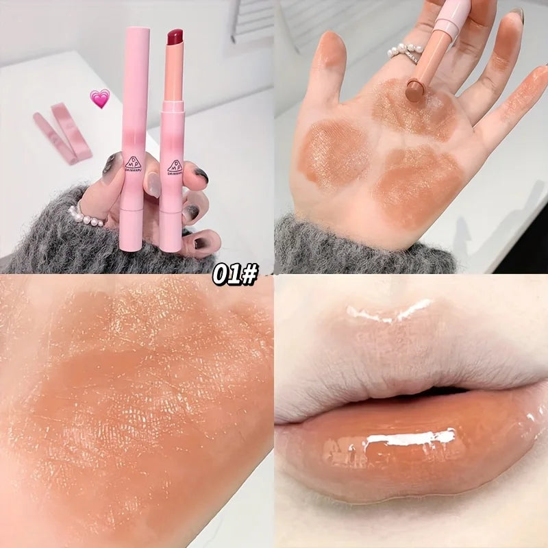 Rouge à Lèvres Hydratant – Fini Miroir, Waterproof, Longue Tenue, Teintes Rosées, Tous Types de Peau