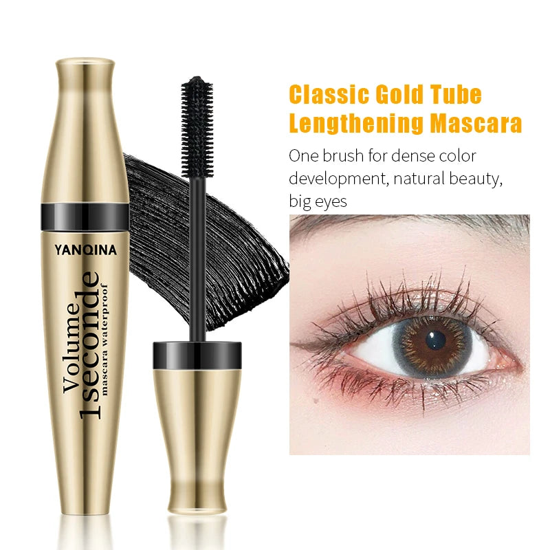 **« Mascara 3D waterproof – Recourbant, fibres noires et longue tenue »**