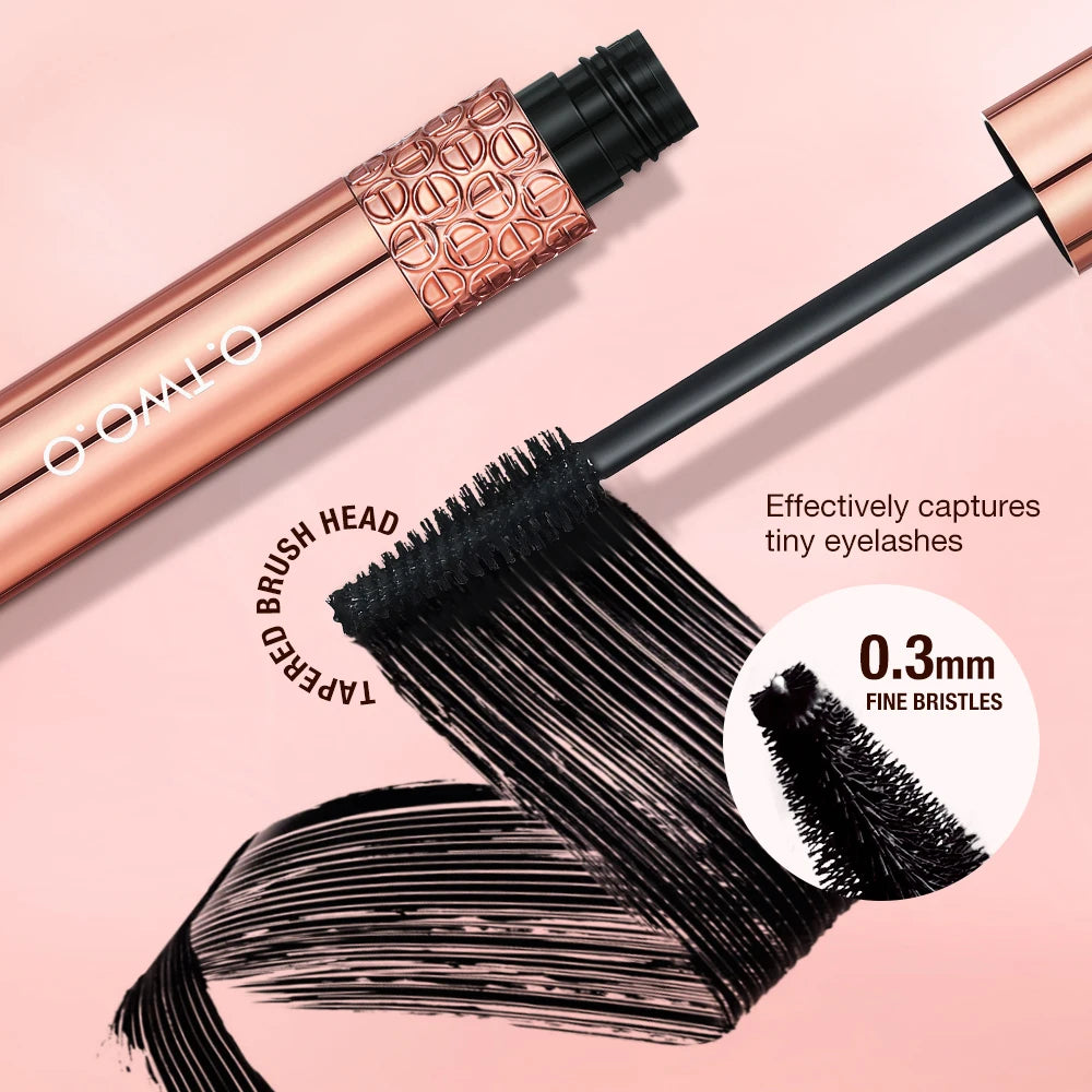 Mascara longue tenue volumisant noir fibres de soie 5D waterproof anti-bavure allongeant cils maquillage yeux