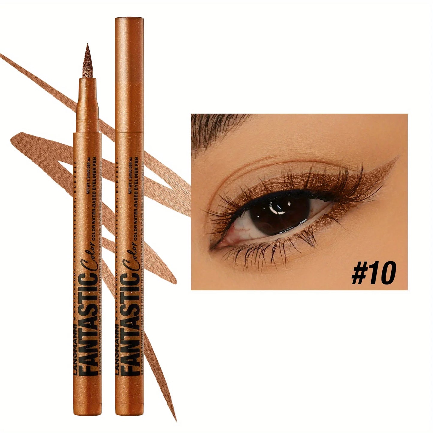 Eyeliner Stylo 1 pc — waterproof, séchage rapide, résistant à l’huile et anti-bavures, longue tenue, ultra-fin