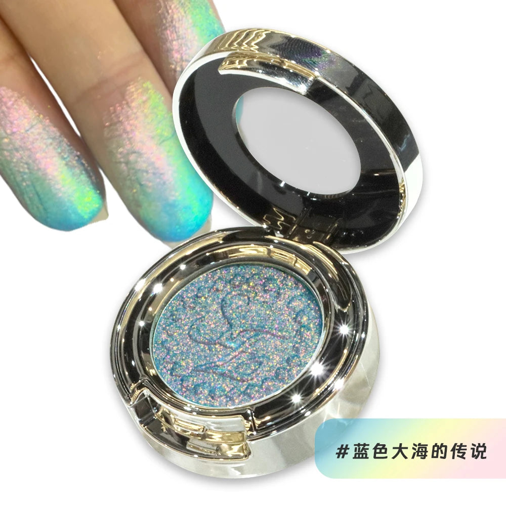 Ombres à paupières multichromes longue tenue à paillettes, un seul fard à paupières, maquillage pour les yeux pour femmes