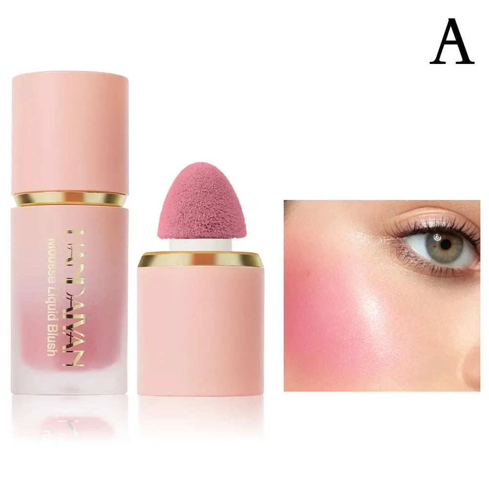 Blush stick crème liquide – Avec applicateur coussin, pour joues – Blush léger et facile à appliquer, maquillage confortable
