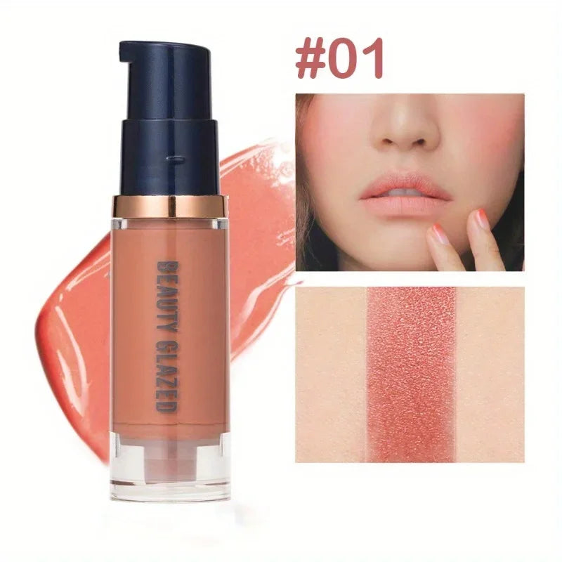 Blush liquide – Longue tenue, waterproof et anti-transpiration, léger – Ne s’efface pas, effet naturel sur les joues, maquillage visage