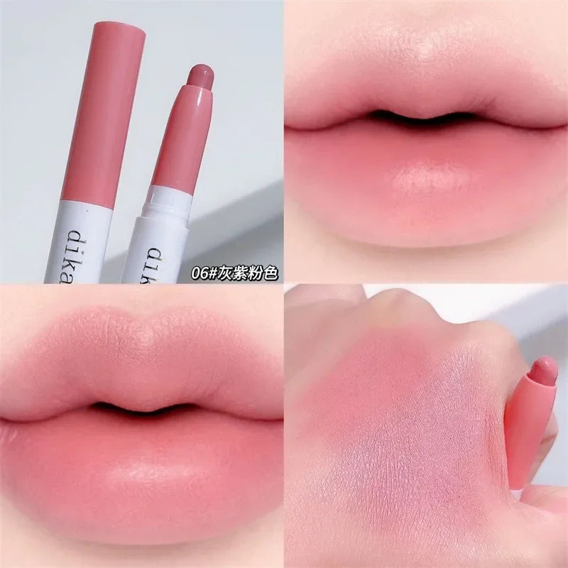 Crayon à Lèvres Mat Waterproof – Nude et Corail Rose, Contour, Longue Tenue, Anti-Transfert, Maquillage des Lèvres