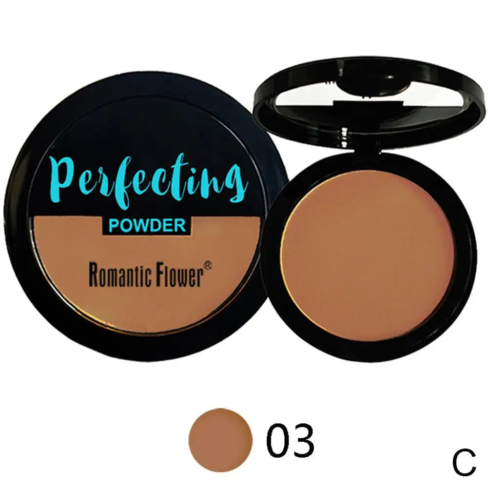 Poudre Pressée Foncée 4 Couleurs – Pour Peaux Sombres, Finition Mate, Tenue Longue Durée, Waterproof, Blush et Maquillage de Marque