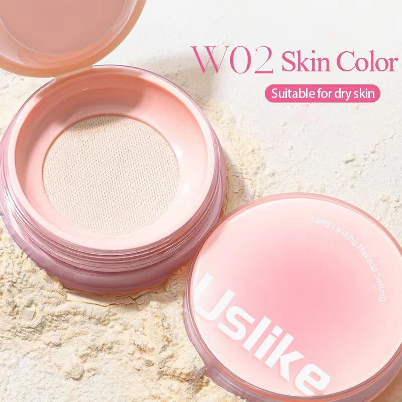 Poudre fixante pailletée rose – 4 couleurs, longue tenue, contrôle de l’huile, nacrée, naturelle, poudre libre mate et scintillante, maquillage, cosmétique