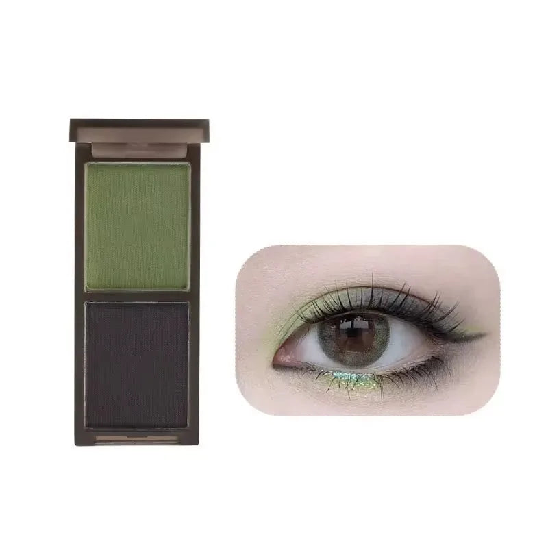 **« Palette fards à paupières 2 couleurs – Mat, rouge et noir, effet smoky »**