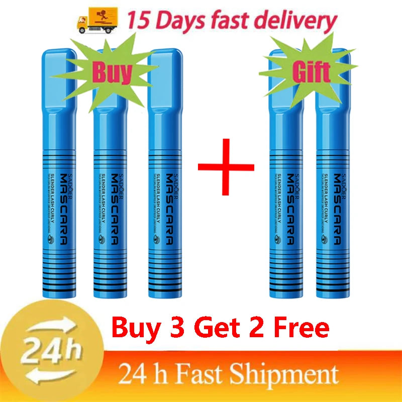 Mascara 5D waterproof allongeant cils noir fibres de soie maquillage femme nouveau coréen