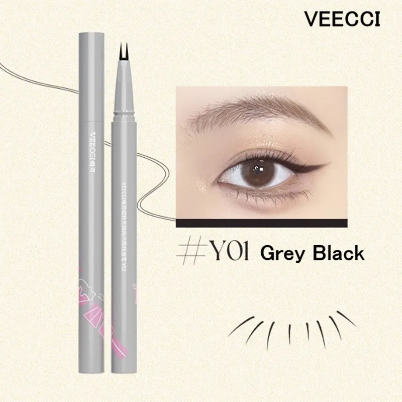 Stylo Multifonction – Eyebrow Liquide, Cils Inférieurs, Eyeline Aegyo-sal, 2 Fourches, Étanche, Maquillage Naturel des Yeux, Outil Beauté