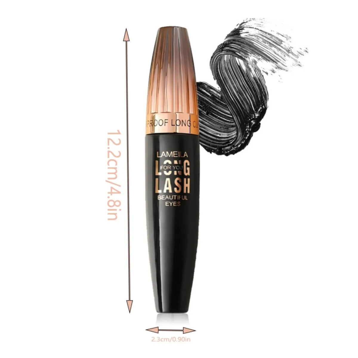 Mascara 4D waterproof épais et long recourbant volume anti-bavure longue tenue grands yeux outil maquillage