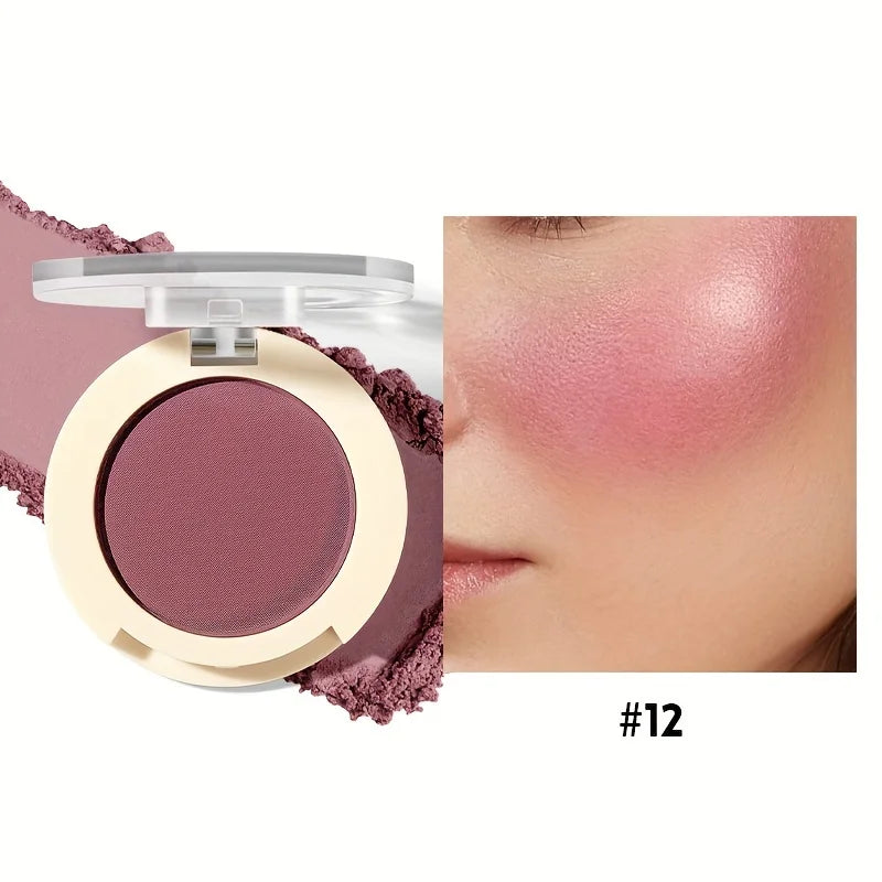 Blush poudre perlée – Illumine le visage, contour et profil, maquillage beauté pour la peau – Rouge longue tenue et waterproof
