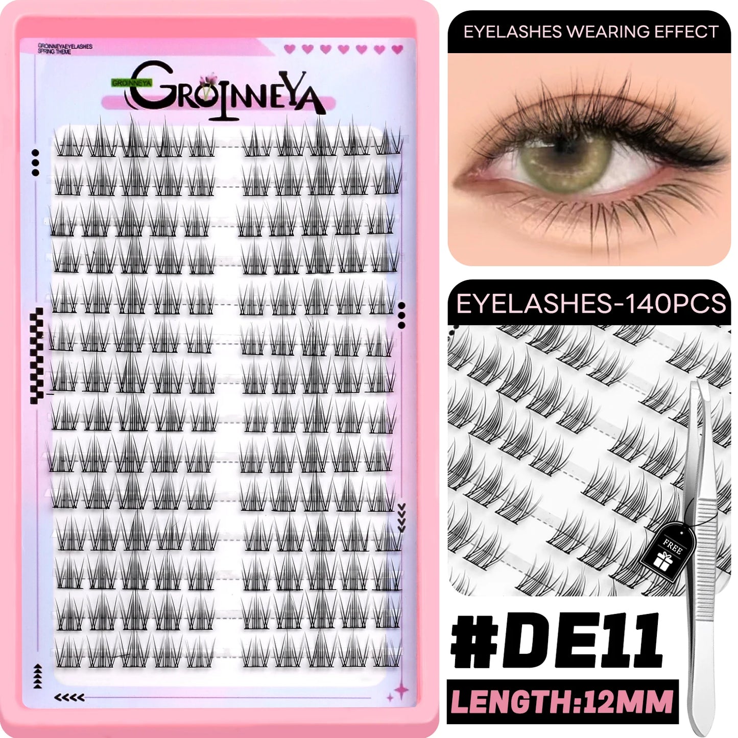 Grappes de cils DIY – Cils manga, multi-styles, effet naturel – Faux cils pour extensions et maquillage professionnel