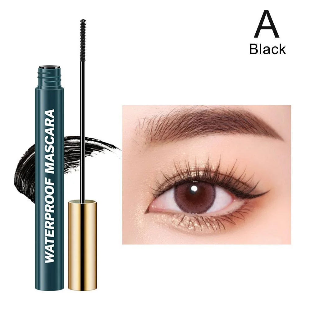 Mascara 4D fibres de soie recourbant waterproof cils noirs épais extensions longue tenue