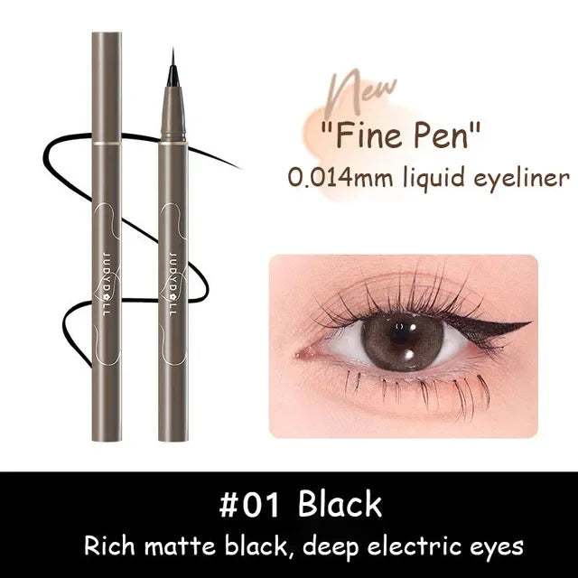 Judydoll crayon Eyeliner liquide noir Ultra-fin imperméable séchage rapide longue durée maquillage des yeux lisse Eye Liner stylo cosmétiques