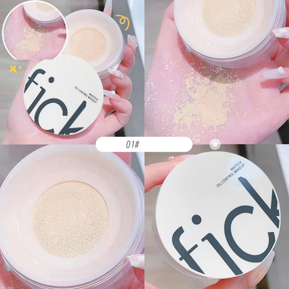 Poudre libre bicolore – Contrôle de l’huile, poudre fixante, longue tenue, finition mate fraîche