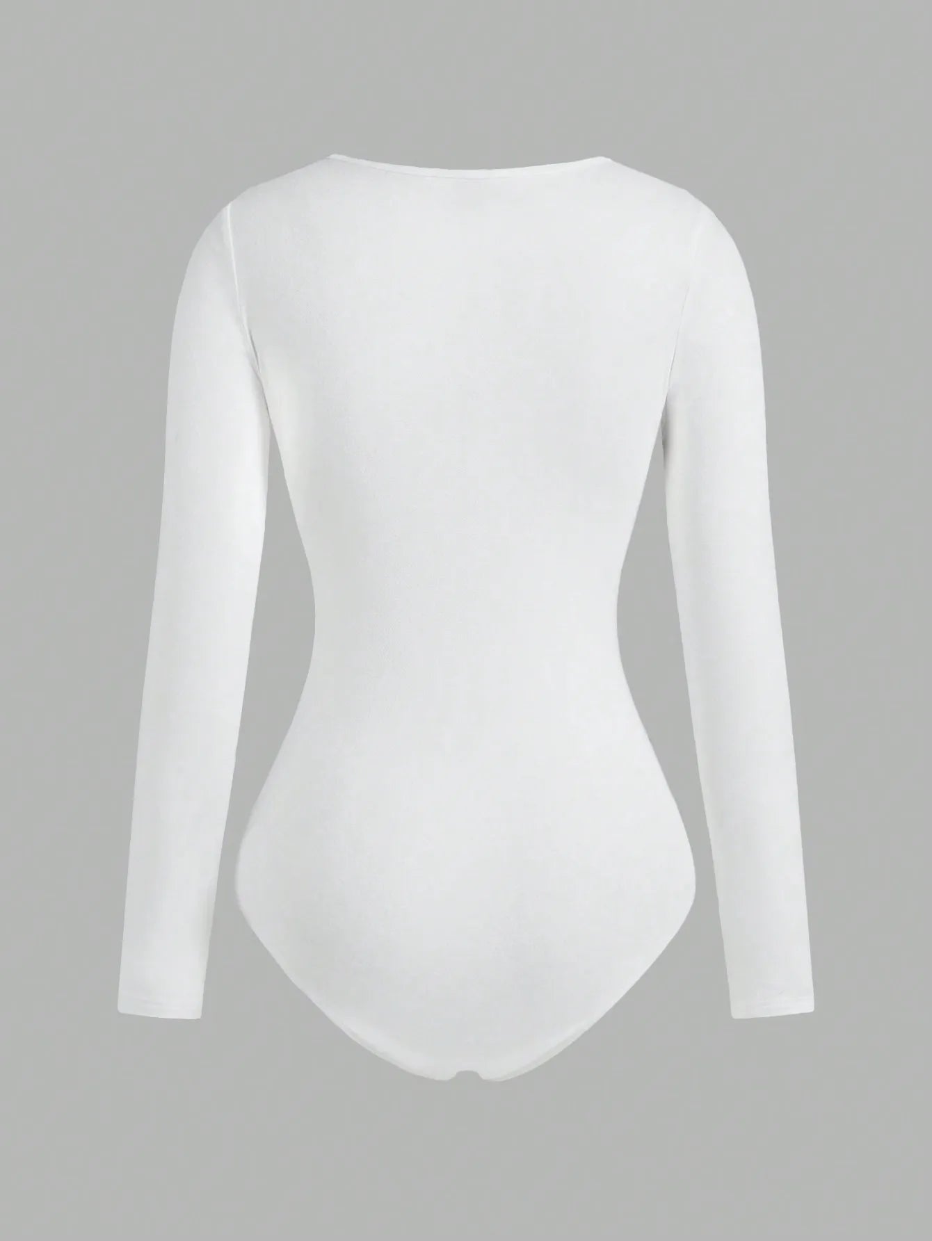 Body une pièce pour femmes – Couleur unie avec col carré | Manche longue et ouverture à l’entrejambe | Coupe ajustée et sexy | Idéal streetwear et vêtements chauds féminins