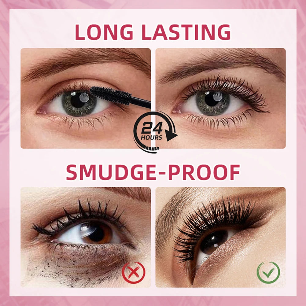 Mascara naturel recourbant longue tenue anti-bavure brosse allongeant cils waterproof séchage rapide
