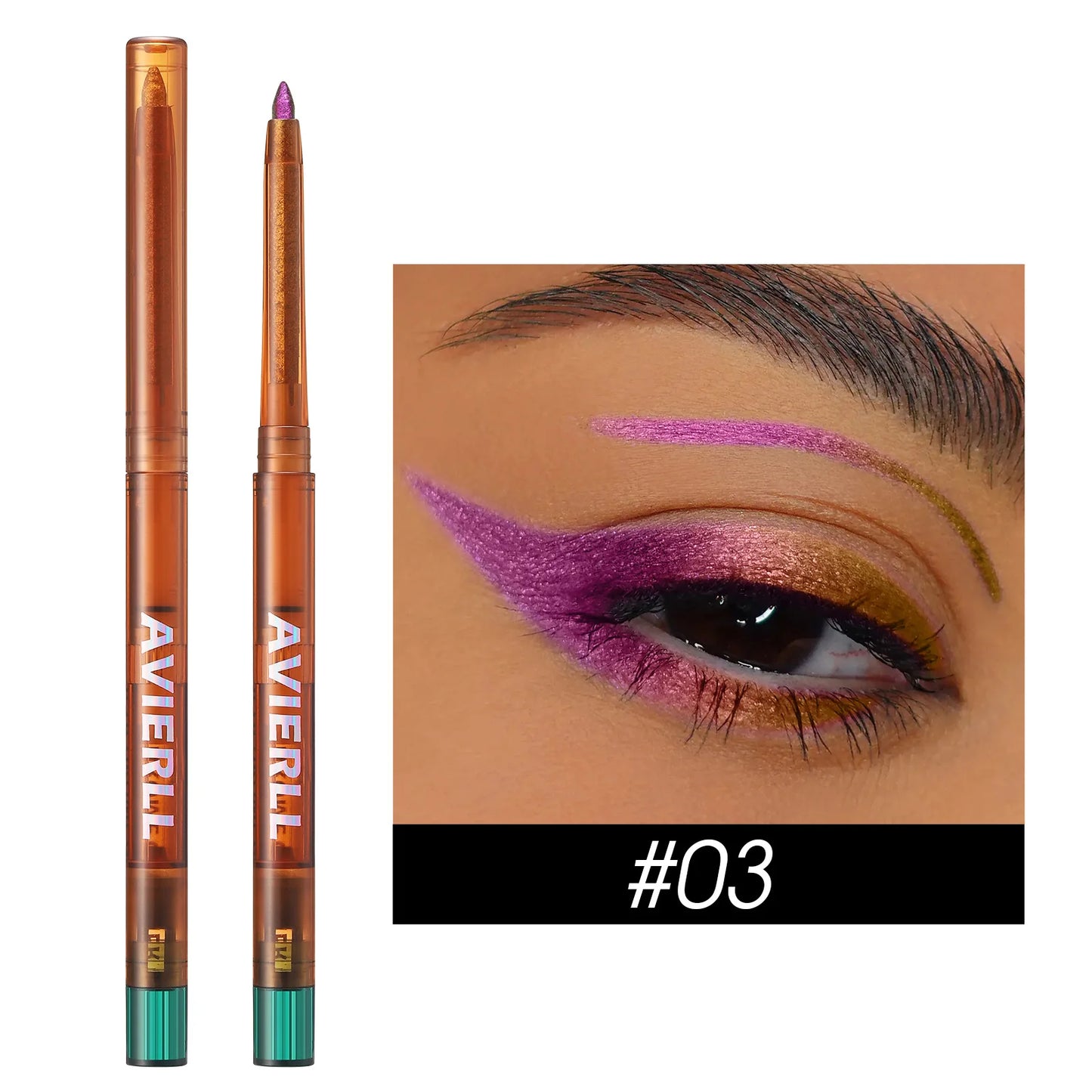 Set 6 crayons gel eyeliner caméléon – métalliques, waterproof, effet scintillant, longue tenue, fard à paupières Vagen