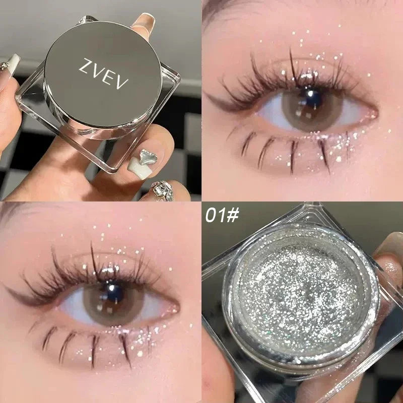 Fard à paupières pailleté, longue tenue, waterproof, nacré et scintillant, maquillage yeux et corps