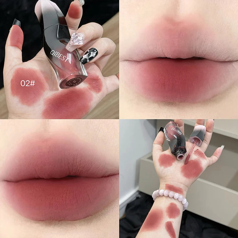 Rouge à Lèvres 1 Pièce – Rouge Sexy, Longue Tenue, Waterproof, Liquide Mat, Anti-Transfert, Gloss et Teinte