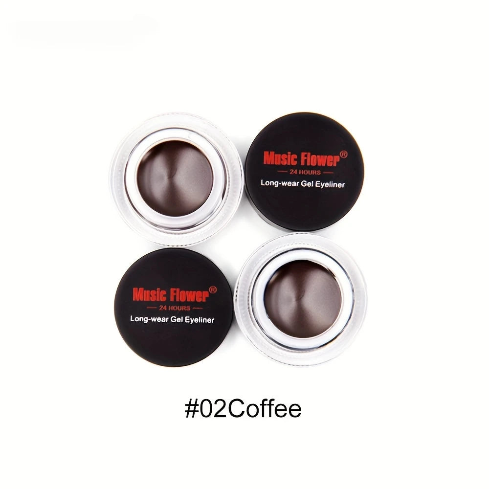 Eyeliner crème à la couleur riche, résistant à l'eau et aux bavures, maquillage facile à colorer (marron, bleu, violet, vert et noir)