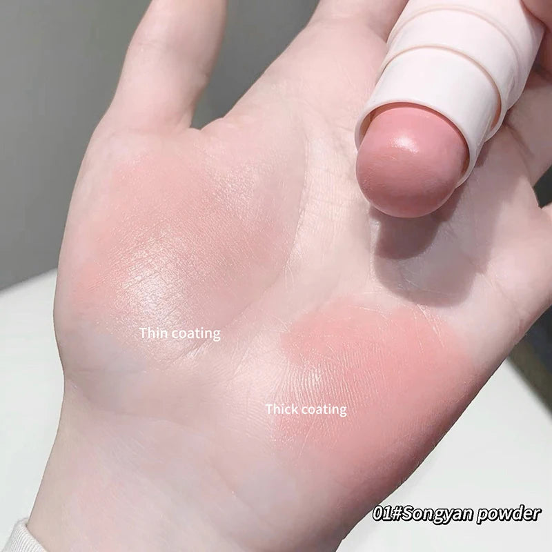 Blush Stick Mat Doux — Hydratant, Fini Mat Naturel, Texture Tendre, Facile à Estomper, Stick Rouge pour Joues