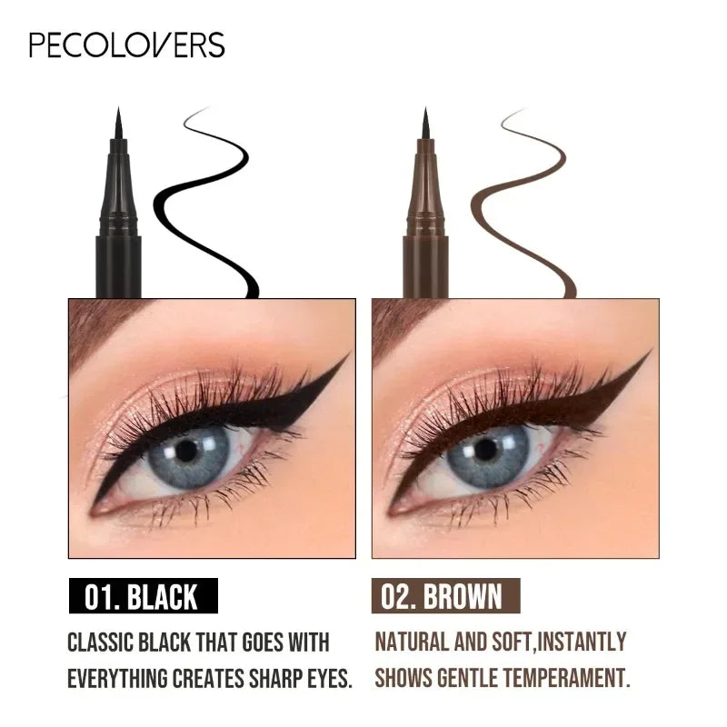 Set 3 pcs eyeliner liquide – formule résistante à la sueur, noir, séchage rapide, pour un maquillage des yeux parfait