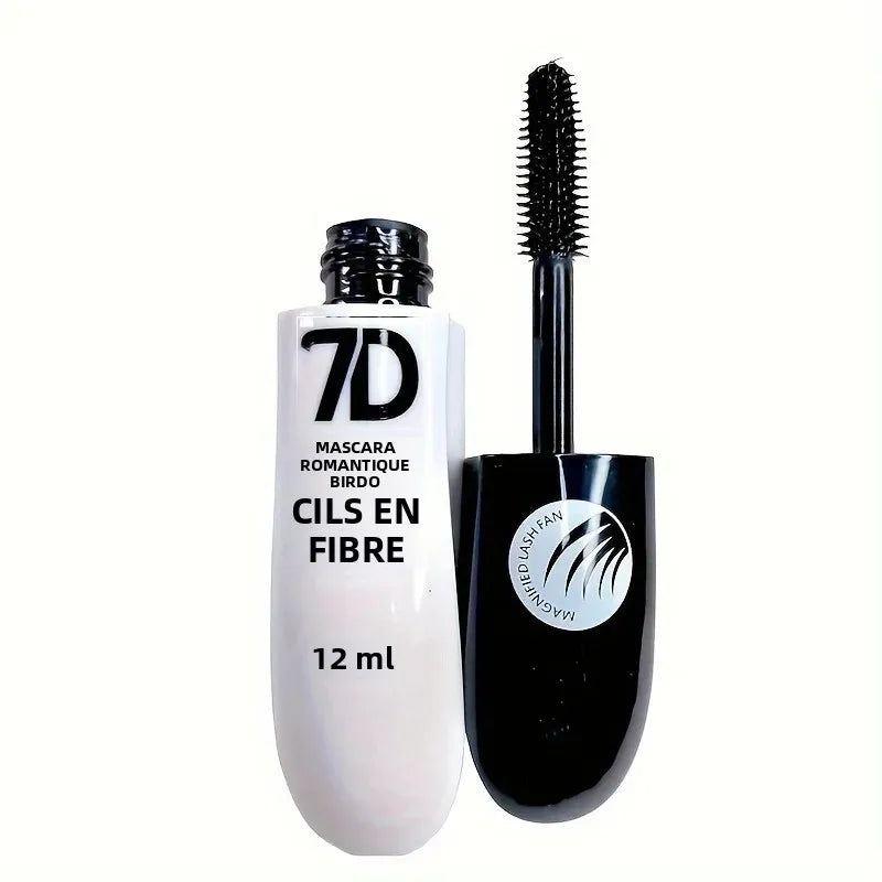 Set mascara 7D fibres waterproof, anti-transpiration, anti-taches base fine adaptée à tous types de peau longue tenue
