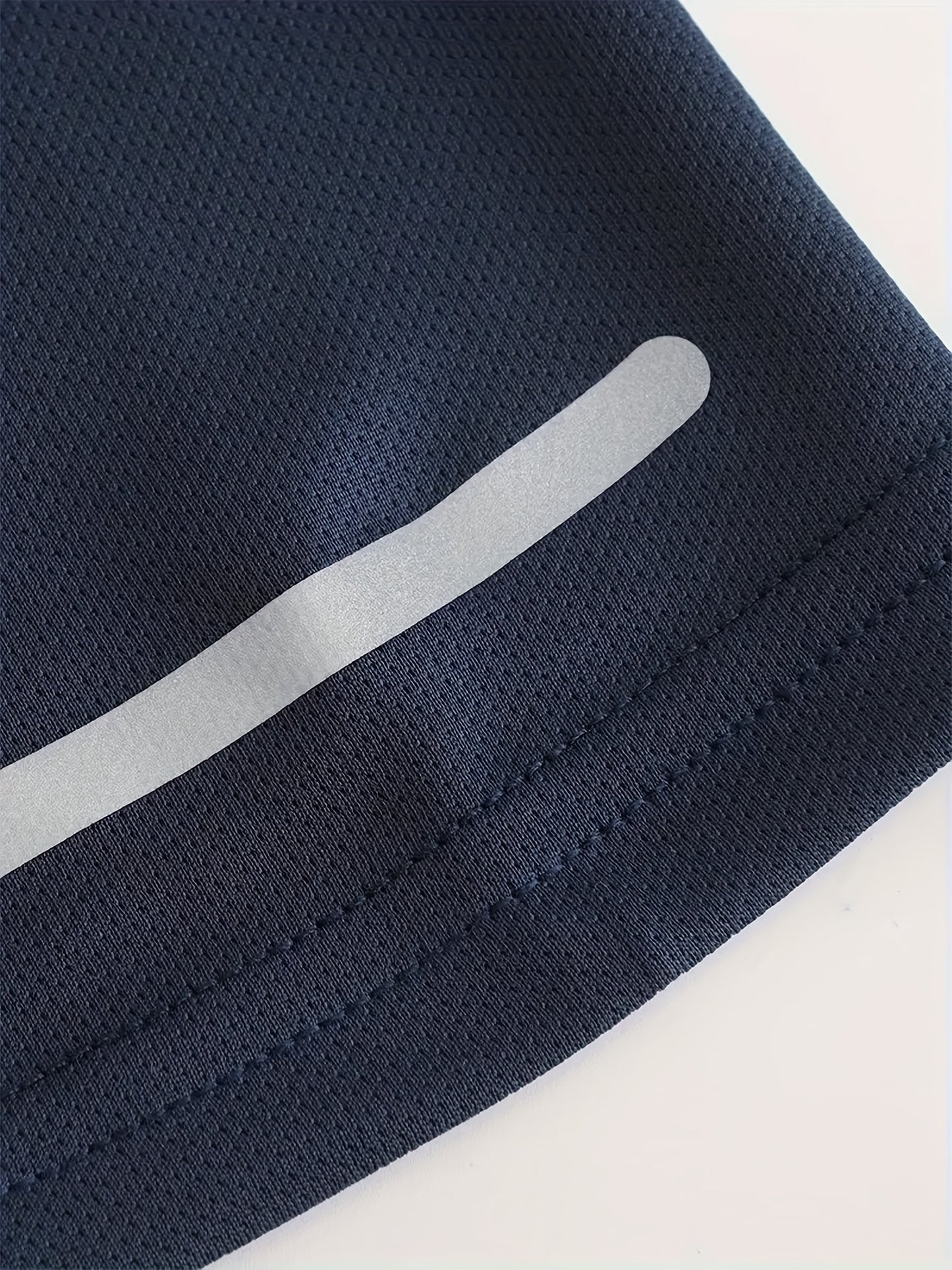 5pcs Men's Quick-Dry Athletic T-Shirts with Reflective strips - Breathable Moisture-Wicking Short Sleeve Round Neck Gym Shirts Suitable for Running, Swimming, - Solid Color Sportswear