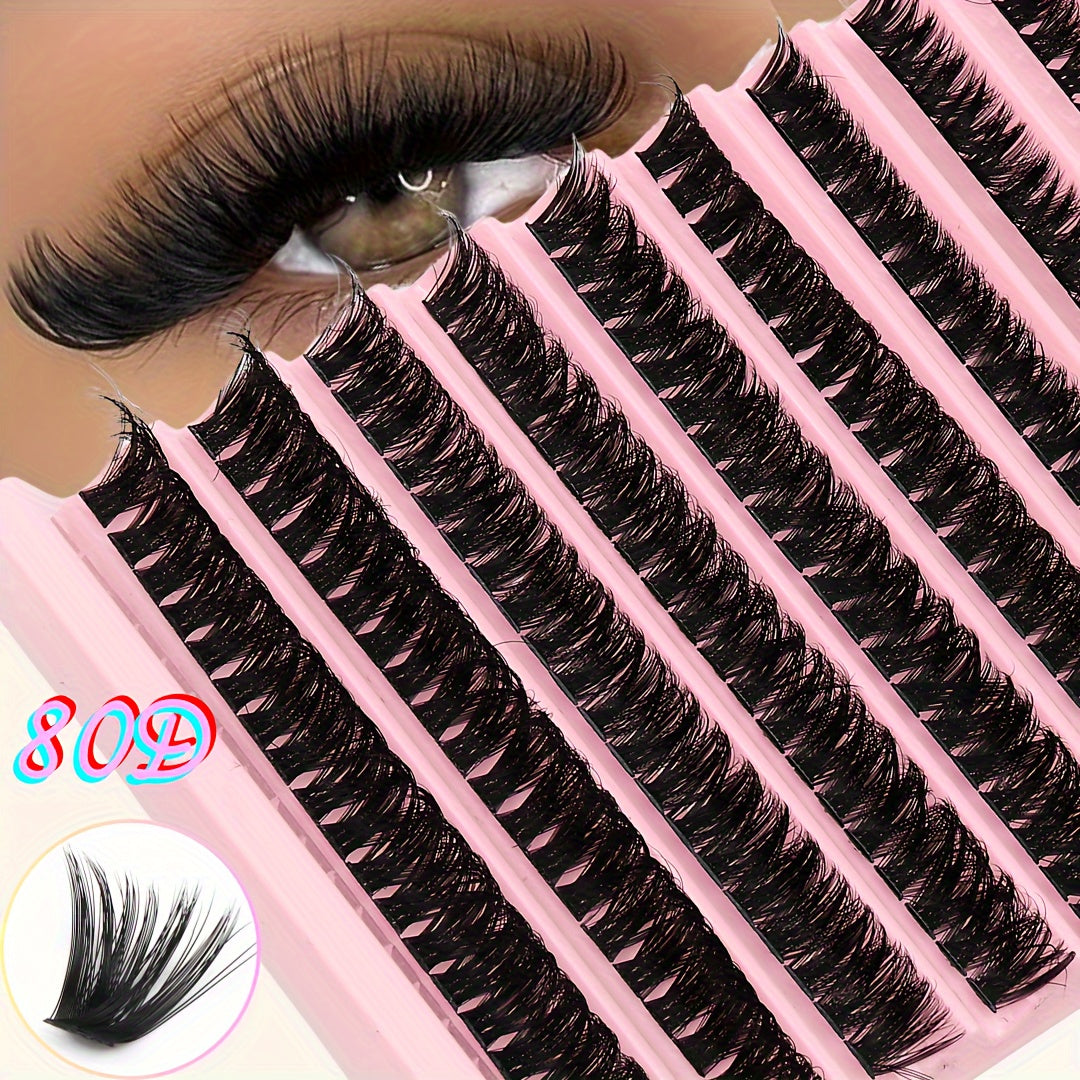 200 Cils en Touffes Naturels – Courbure 3D Russe, Longueurs Mixtes 10-16mm, Épaisseur 0.05mm, Réutilisables, DIY, Courbure D, Idéal Débutants, Multi-Styles, Multi-Pack, Cils Individuels pour Look Naturel ou Anime