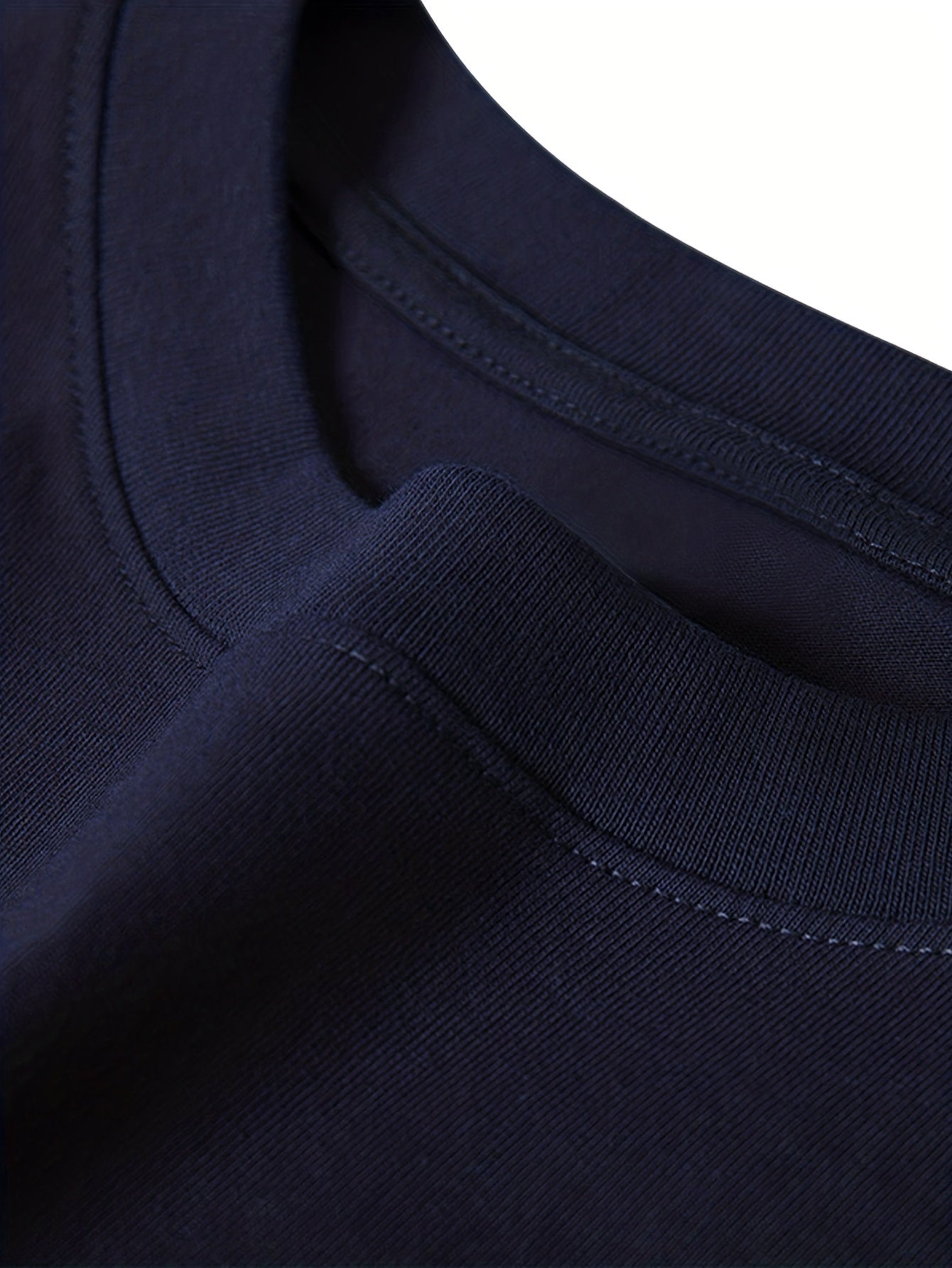 Colorful Hand Print Pattern Men's Trendy Long Sleeve Crew Neck T-shirt, Spring Fall