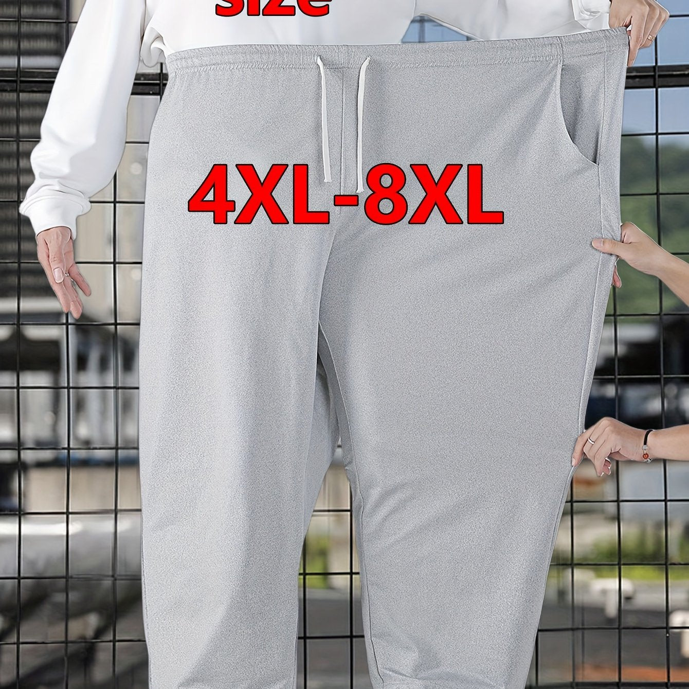 Joggers Homme Grande Taille 4XL-8XL – Cordon, Loose Fit, Jambe Large, Tout Saison