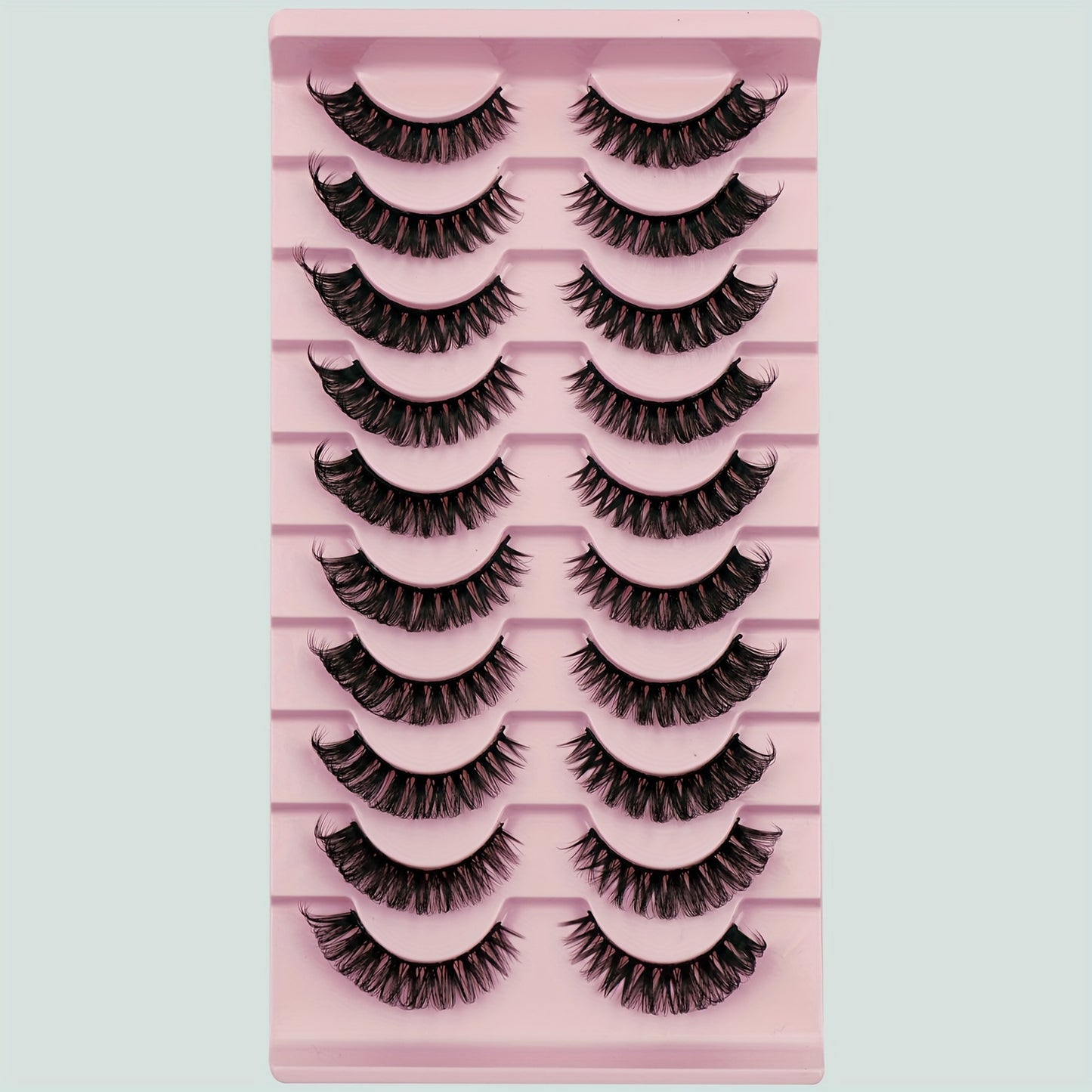 10 paires de faux cils doux, longs, recourbants, épais, adaptés aux peaux mates, non irritants, réutilisables, convenant aux extensions de cils, aux faux cils individuels, aux bouquets de faux cils, aux faux cils courts, etc.