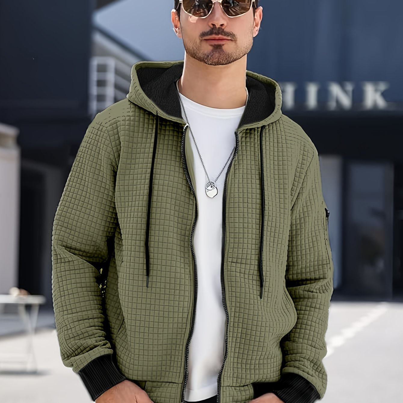 Veste ouverte à capuche pour homme grande taille – PLUS SIZE