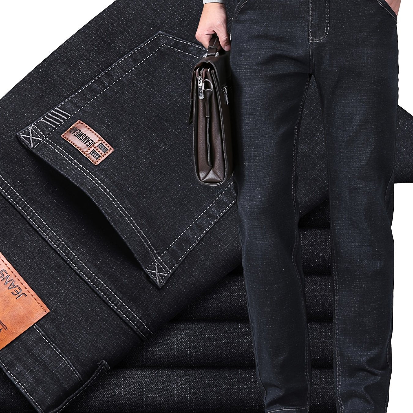 Jean Homme Grande Taille – Confortable et Stylé, Style Business, Toutes Saisons