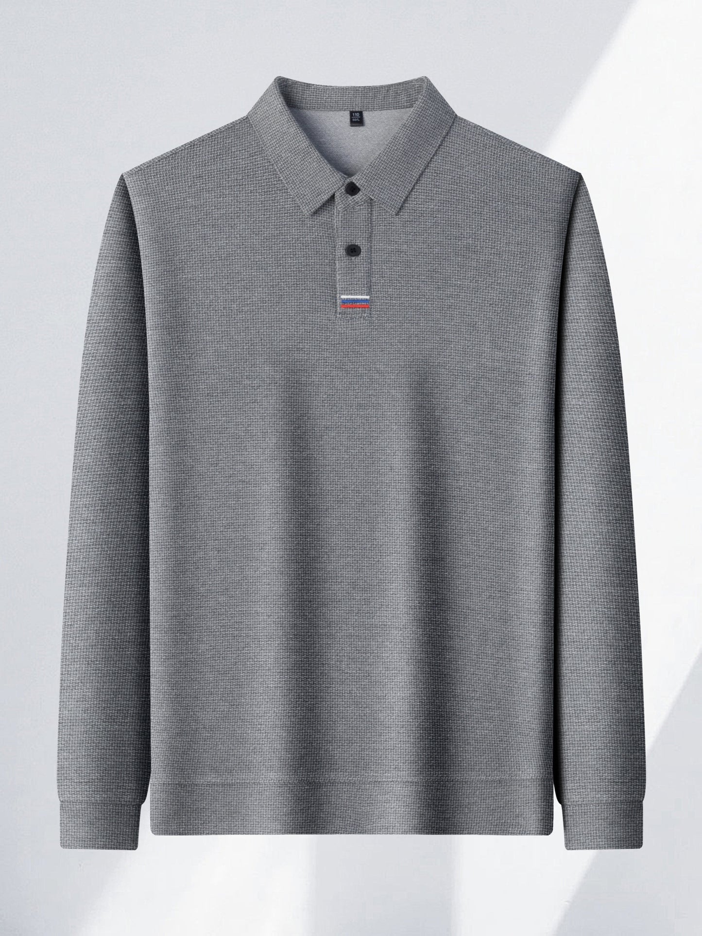 Men's Winter Warm Shirt Solid Color Collar Long Sleeve Button-Front Placket Classic Regular Fit Suitable for Golf, Equestrian & Outdoor Activities - Casual Button- Shirt