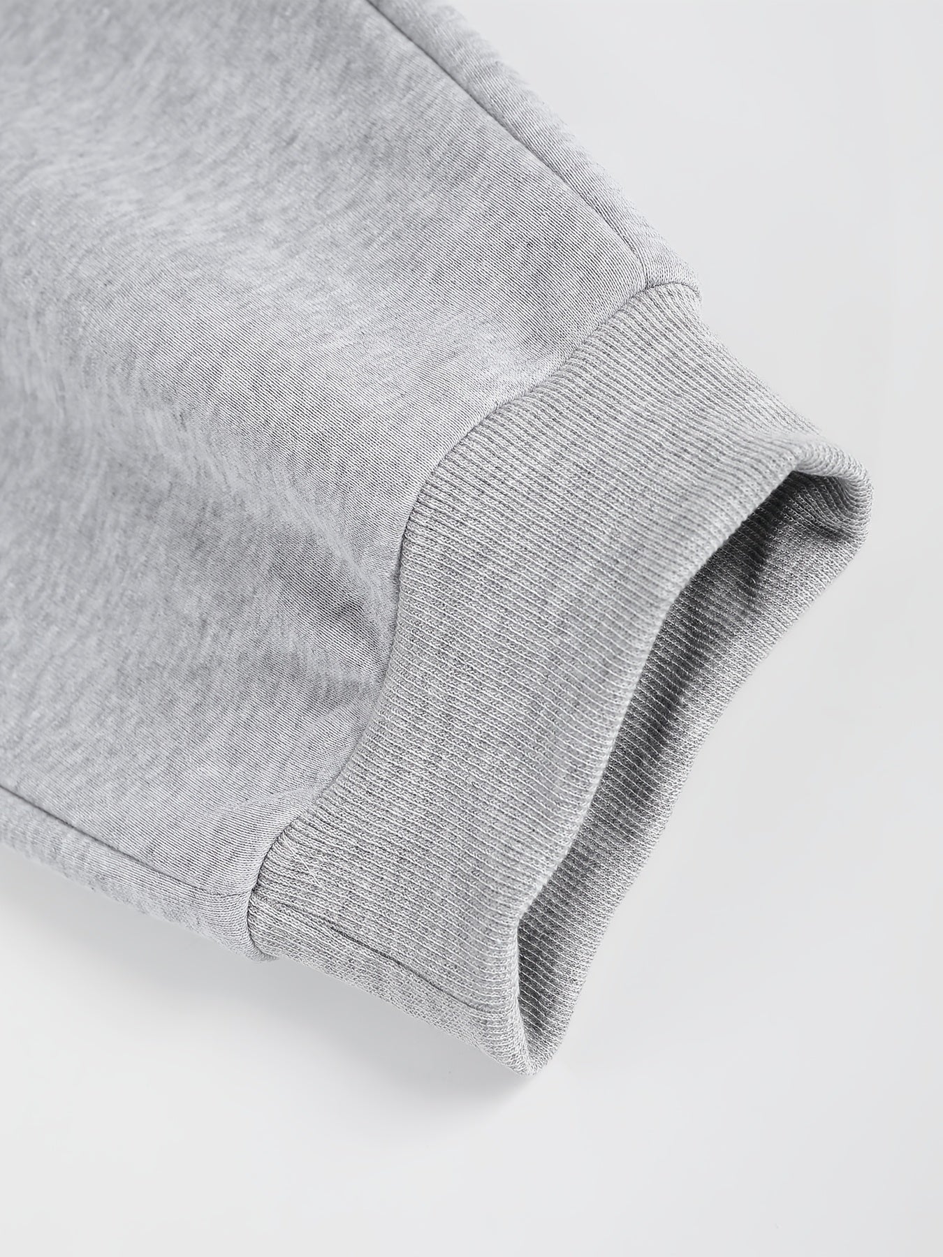 Sweatpants décontractés grande taille pour homme – tissu tricot polyester, coupe ample, légèrement extensible, couleur unie avec imprimé lettres