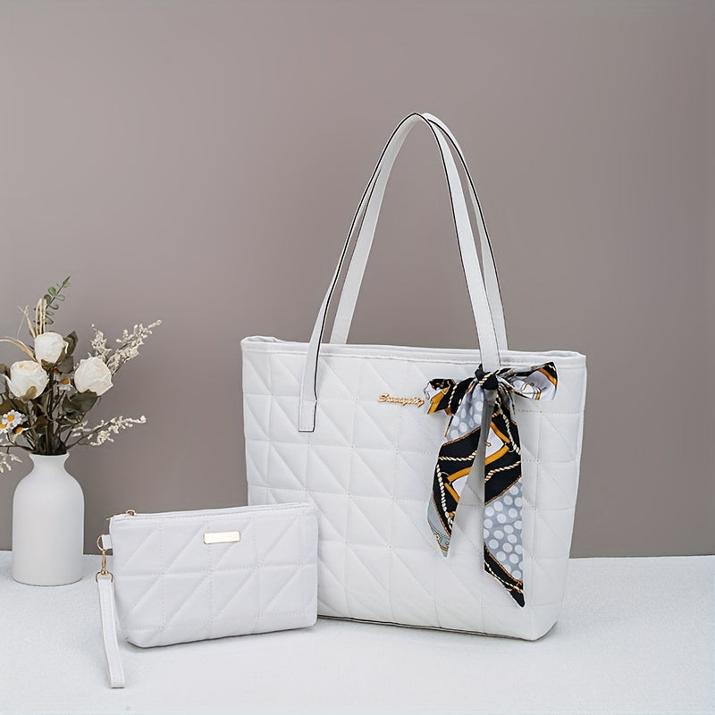 2 sacs triangle matelassés – grande capacité, avec porte-monnaie