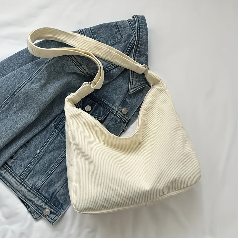 Sac Épaule Femme en Velours – Options Noir et Blanc, Sac Polyvalent, Élégant et Minimaliste, Léger et Doux, Idéal Voyage et Quotidien