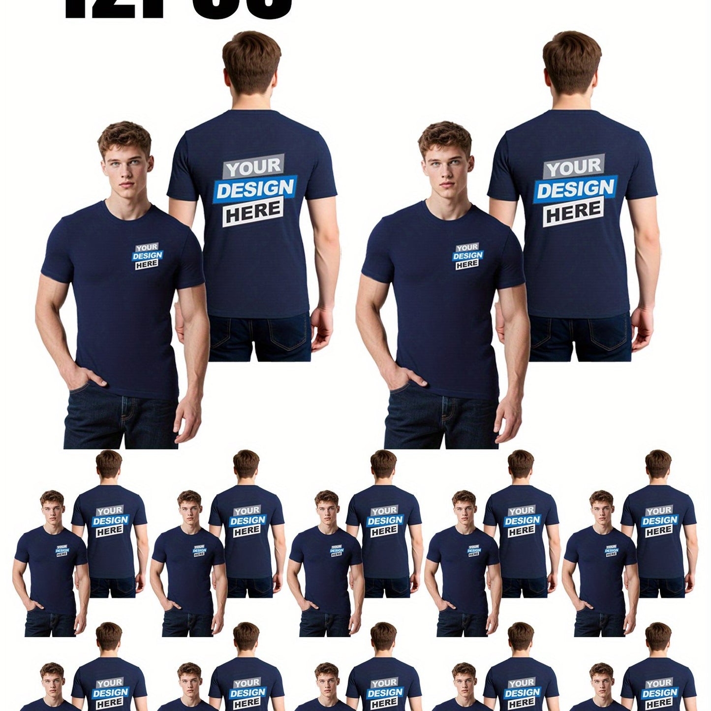 12pcs T-Shirts Sport Personnalisables – Séchage Rapide