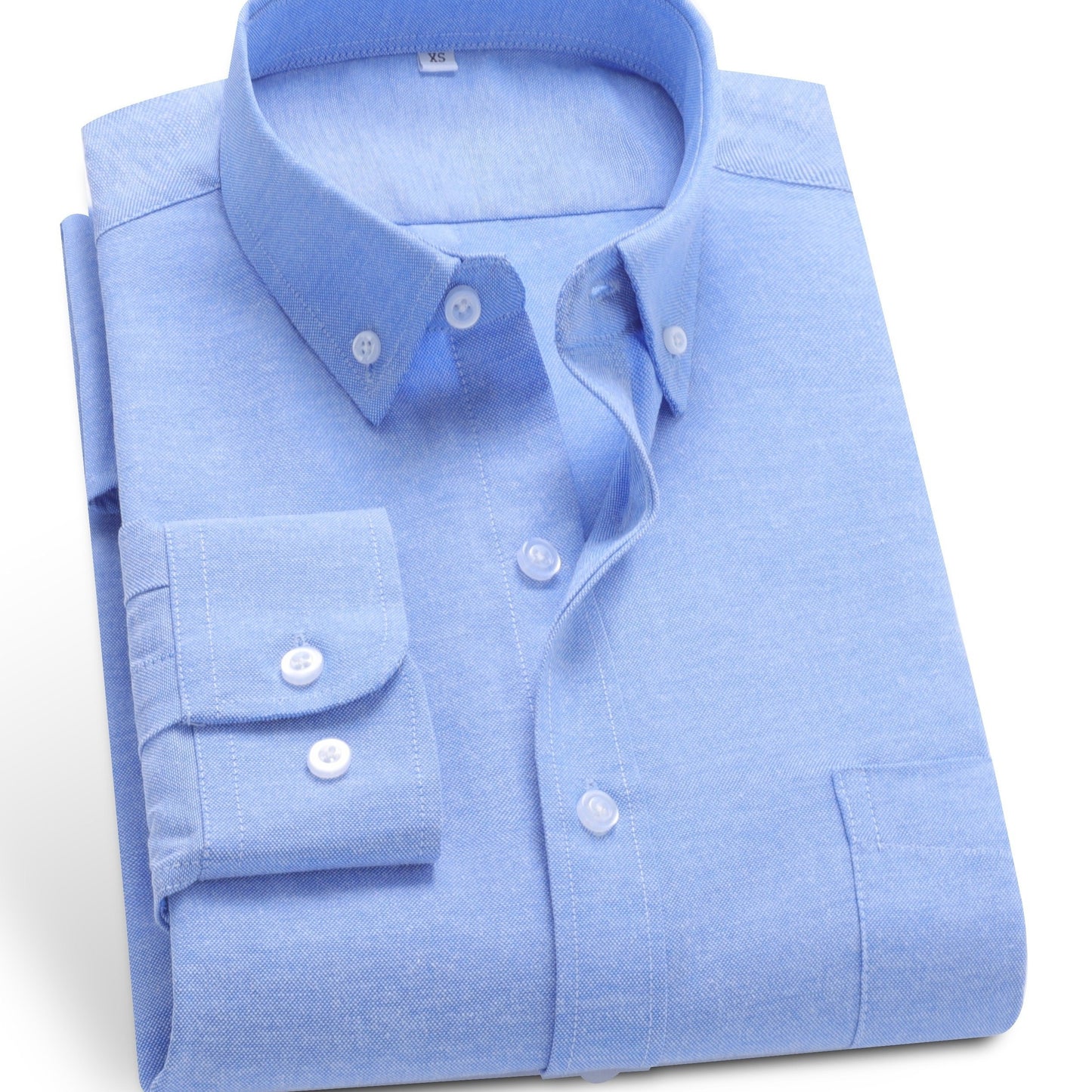 Men's Solid Color Lapel Collar Design Dress Shirts, Long Sleeve Casual Button Up Shirt For Formal Occasions