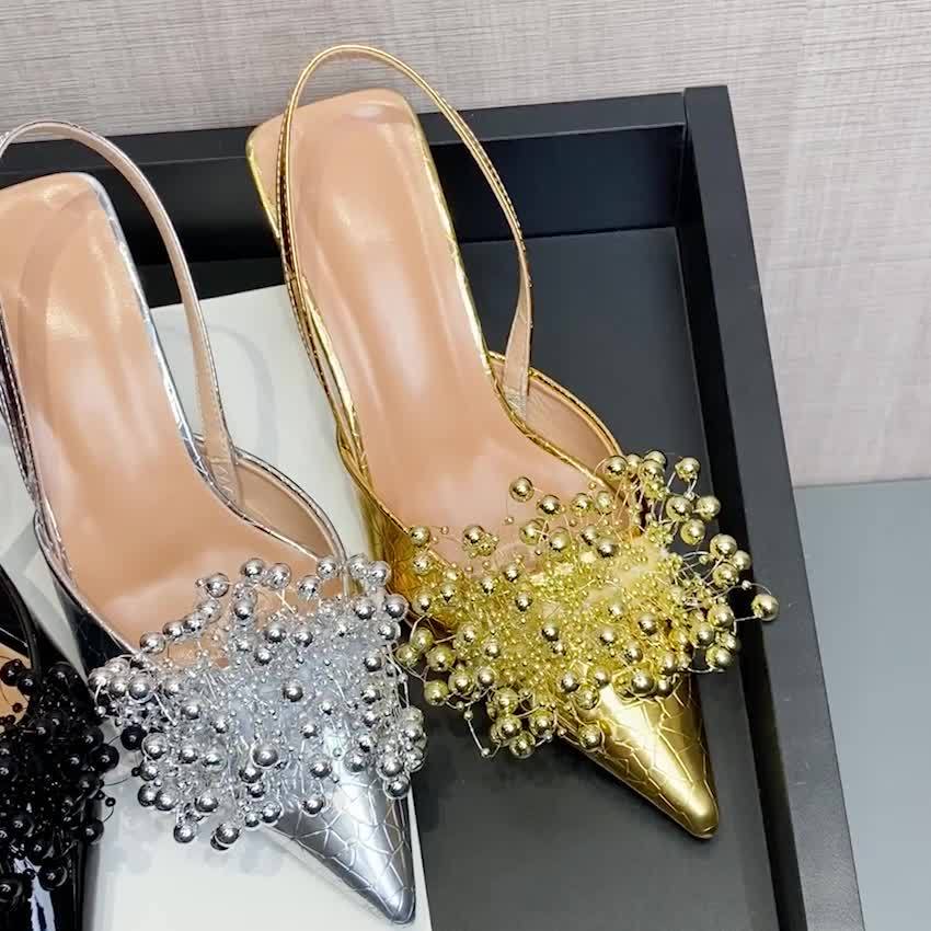 Sandales à Talons Aiguilles Femme – Bout Pointu, Style Estival Féérique 2023, Une Bride, Nouveaux Talons Hauts Élégants