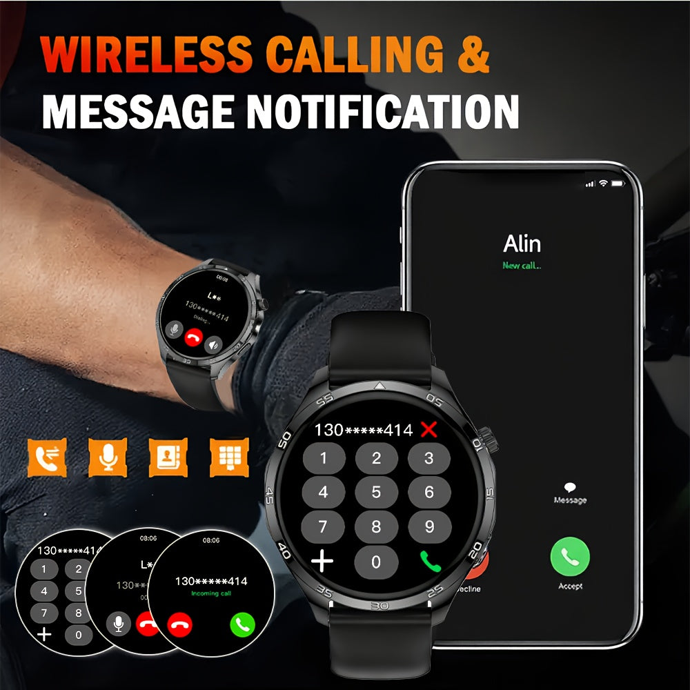 Nouvelle Montre Connectée Homme & Femme – Appels/SMS Sans Fil, Multi-Modes Sport, Contrôle Caméra à Distance, Tracker Fitness, Compatible iPhone & Android, Recharge USB, Bracelet Silicone, Design Moderne, Écran Clair