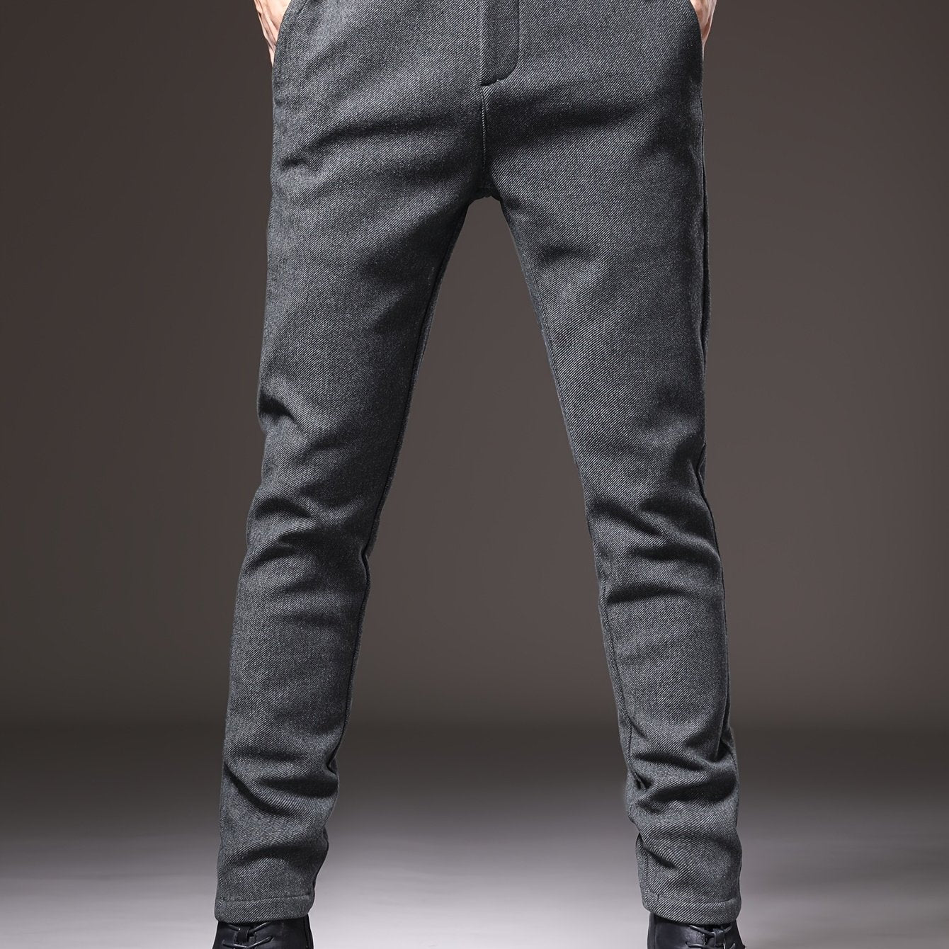 Pantalon Homme Automne 2024 – Coupe Droite, Style Décontracté et Business, Toutes Saisons