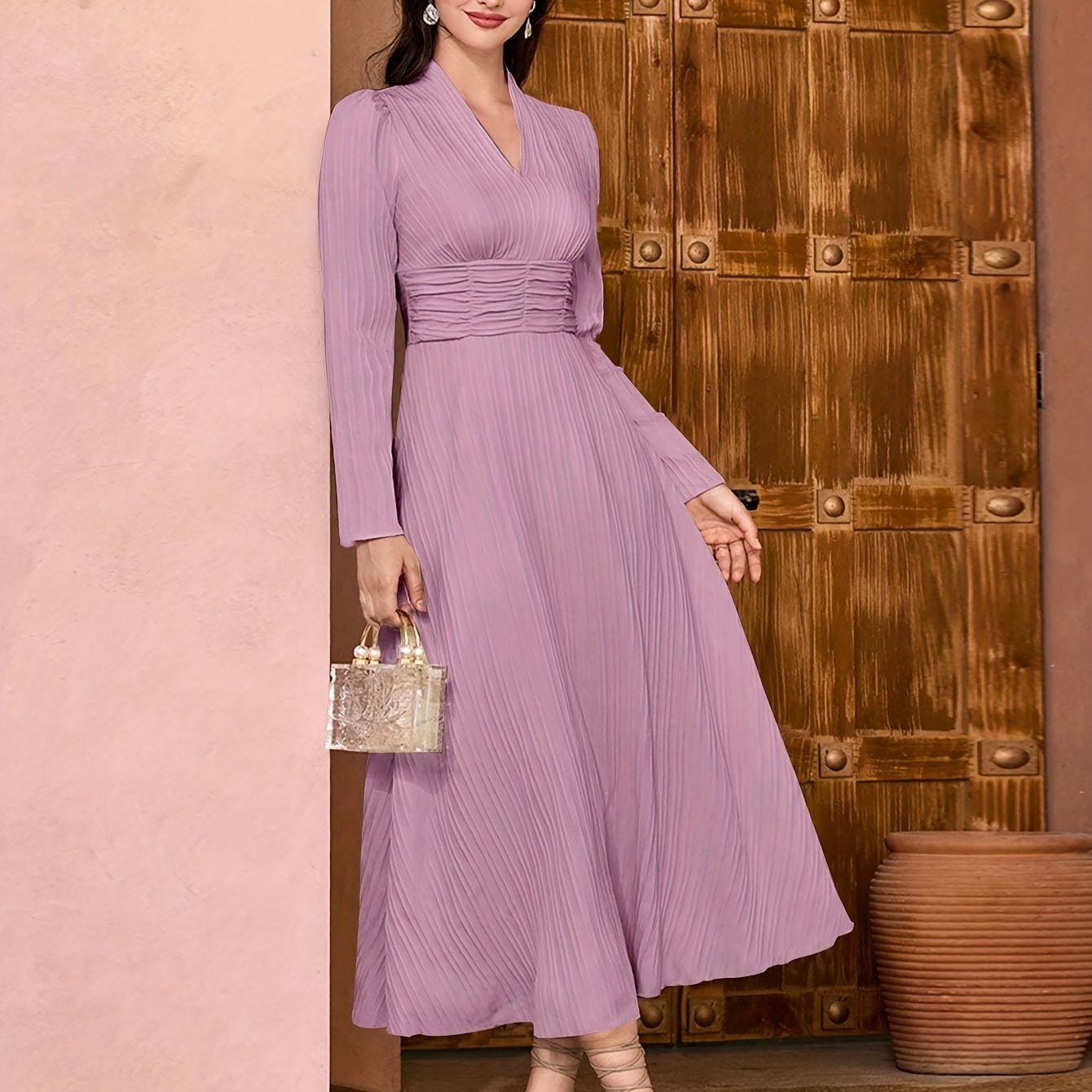 Fashion Casual Solid Color Women's Maxi Dress