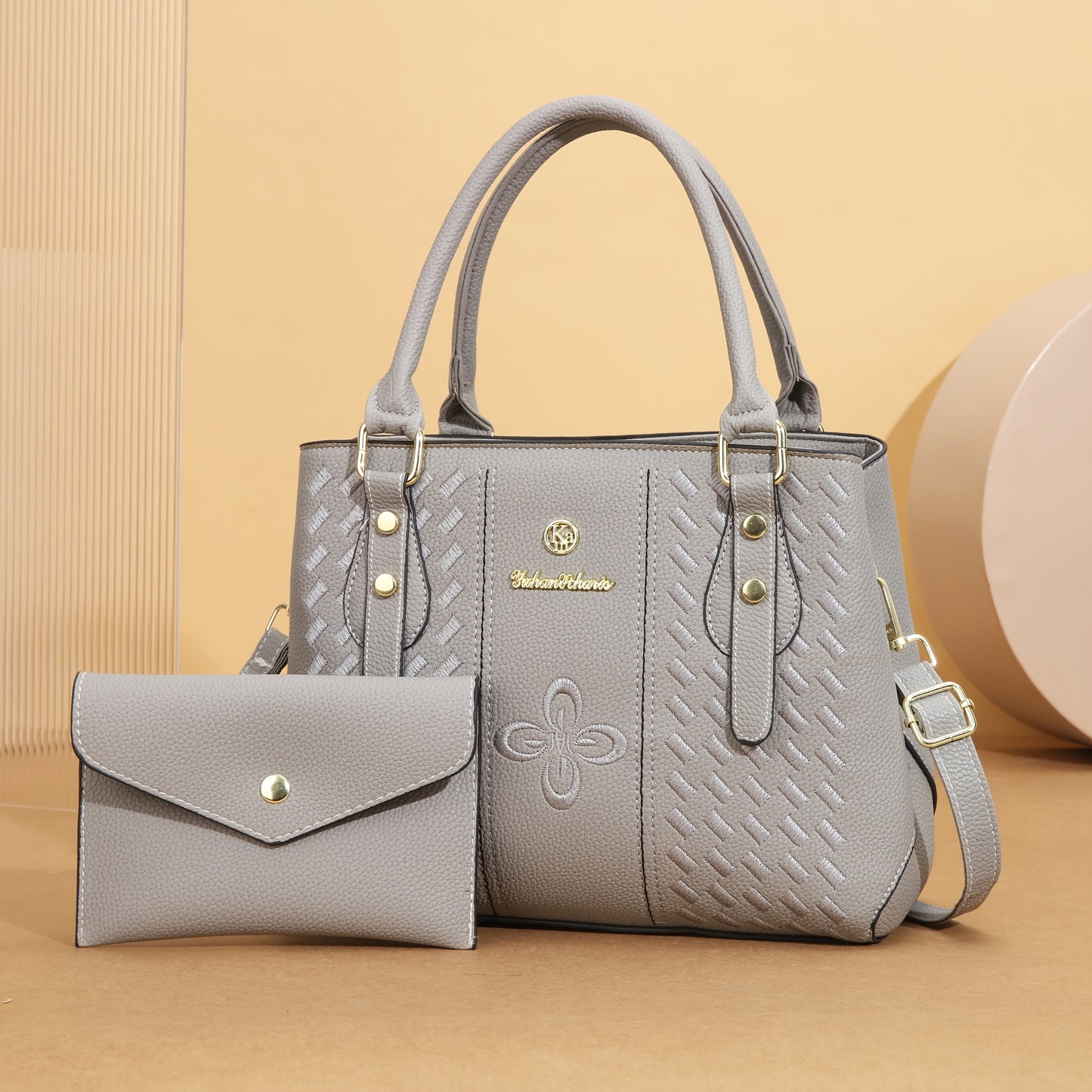 Set Multi-Pièces Femme – Sac Cabas Grande Capacité à Motif Lettres, Tendance et Élégant, Idéal pour Maman, Cadeau Décontracté pour Thanksgiving ou pour Petite Amie