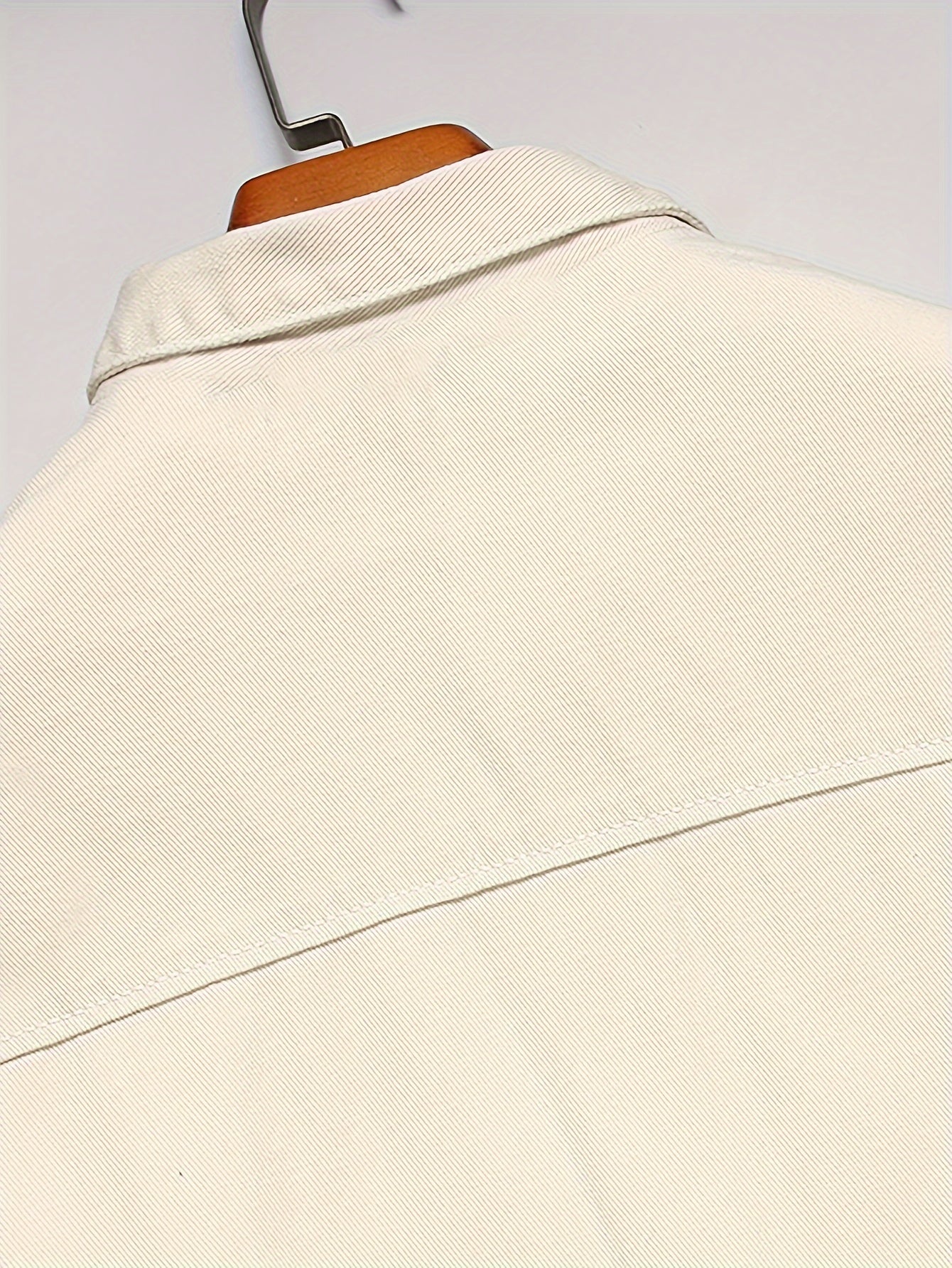 Men's Fashion Street Style Color Block Denim Shirt, Men's Stylish Comfy Denim Shirt For Spring & Autumn Wear