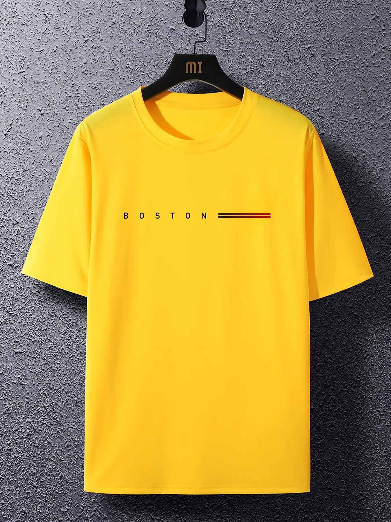 Men's Heavyweight 100% Cotton T-Shirt with Boston Terrier Print - Twist-Detailed Round Neck Short Sleeve Casual Tee Suitable for All-Season Wear - Machine Washable Comfortable Everyday Top for Men (Men's Fashion)