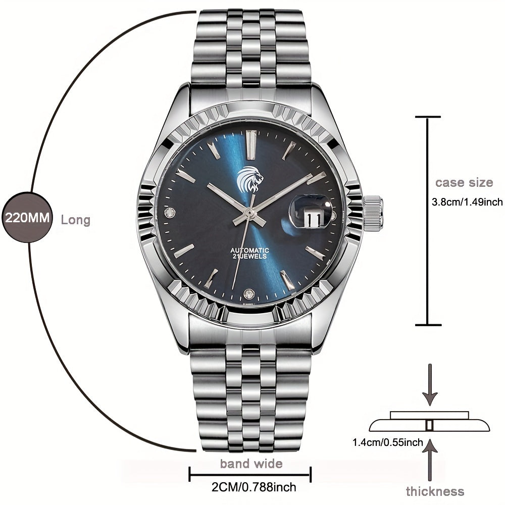 Montre Mécanique Automatique pour Homme – Style Fashion, Bracelet en Acier Inoxydable