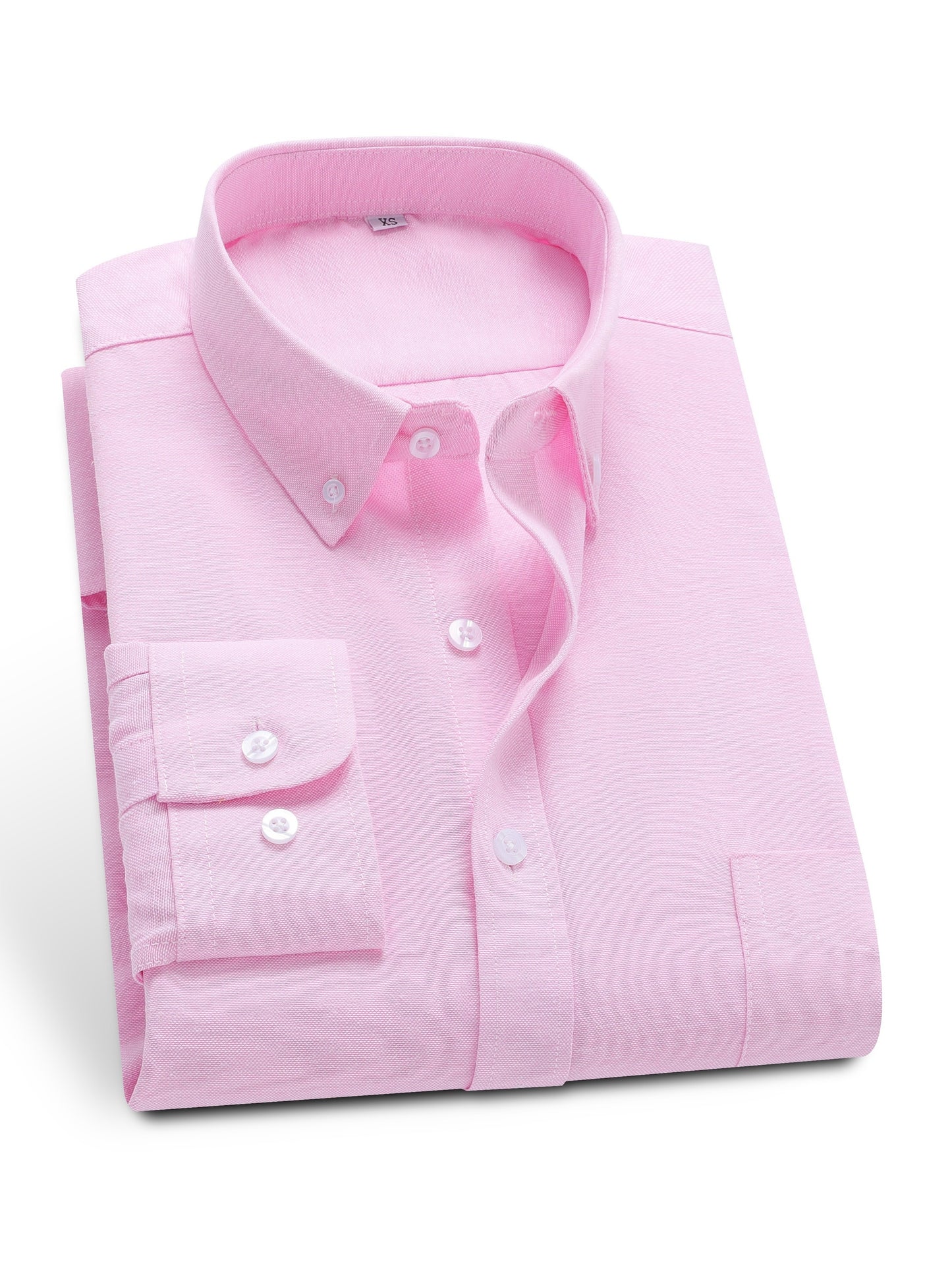 Men's Solid Color Lapel Collar Design Dress Shirts, Long Sleeve Casual Button Up Shirt For Formal Occasions